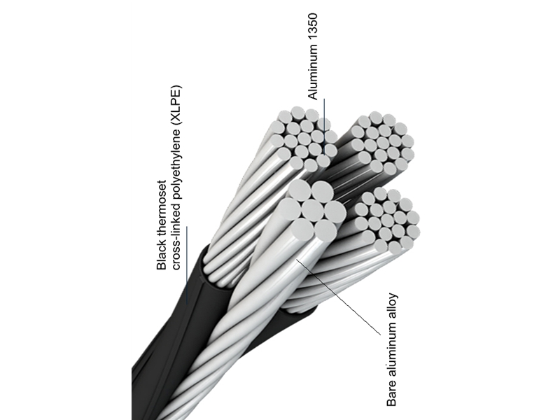 4/0-4/0-4/0-4/0 Appaloosa Aluminum Conductor Quadruplex Overhead Service Drop Cable