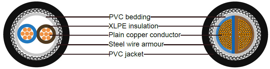 2 core swa cable 