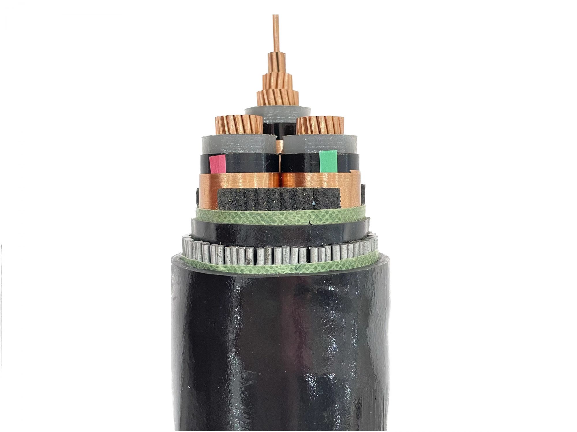 Three Core 6.35/11KV Medium Voltage Steel Wire Armoured Cable